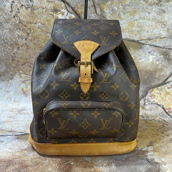 Louis Vuitton Montsouris MM Monogram Canvas Backpack Brown M51137 - Picture 1 of 14
